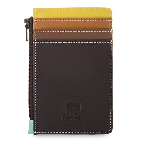 My Walit 1206  Credit Card Holder 5 C/C  W/Coin Case Mocha