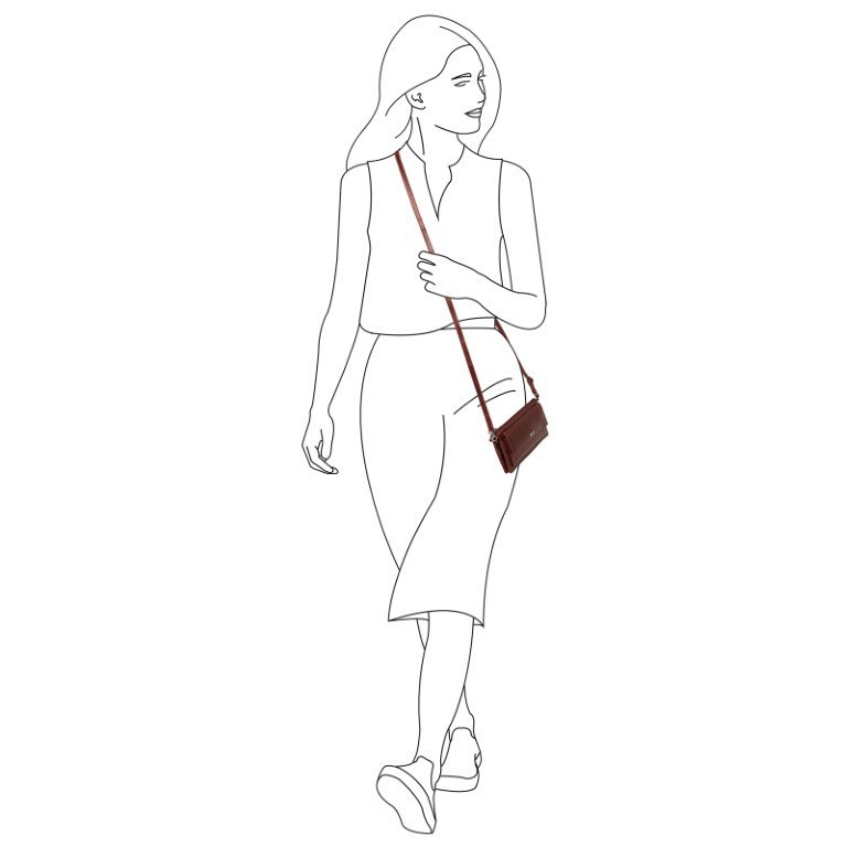 dR Amsterdam Schoudertas / Clutch 483079 Chestnut