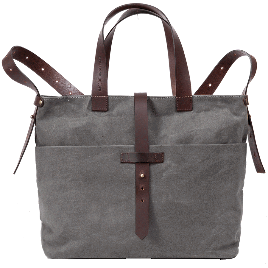 Saccoo Canvas 44402 Paris Schoudertas Grey