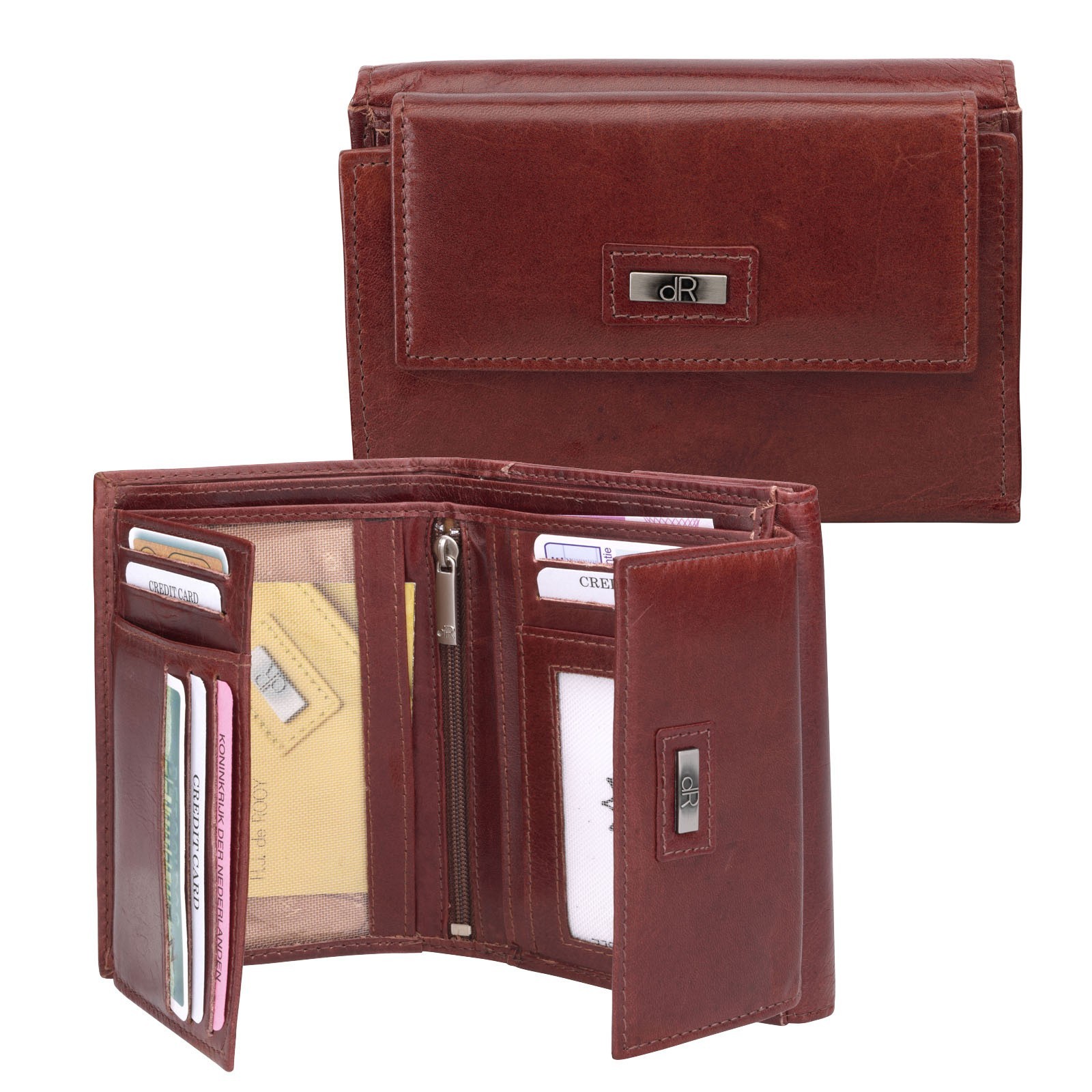 dR Amsterdam Damesportemonnee 48124 Chestnut
