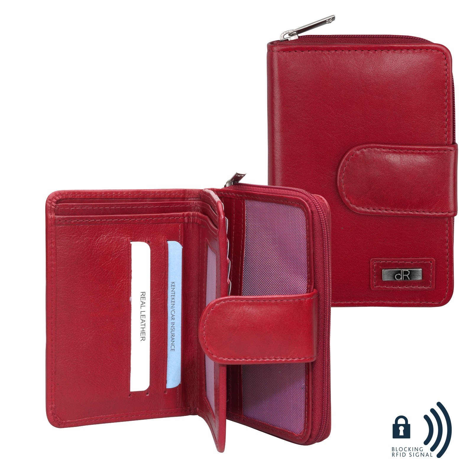 dR Amsterdam Damesportemonnee 48123 Rood