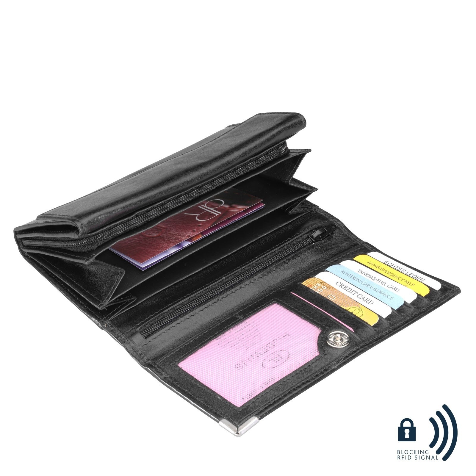 dR Amsterdam Damesportemonnee 15178 Zwart