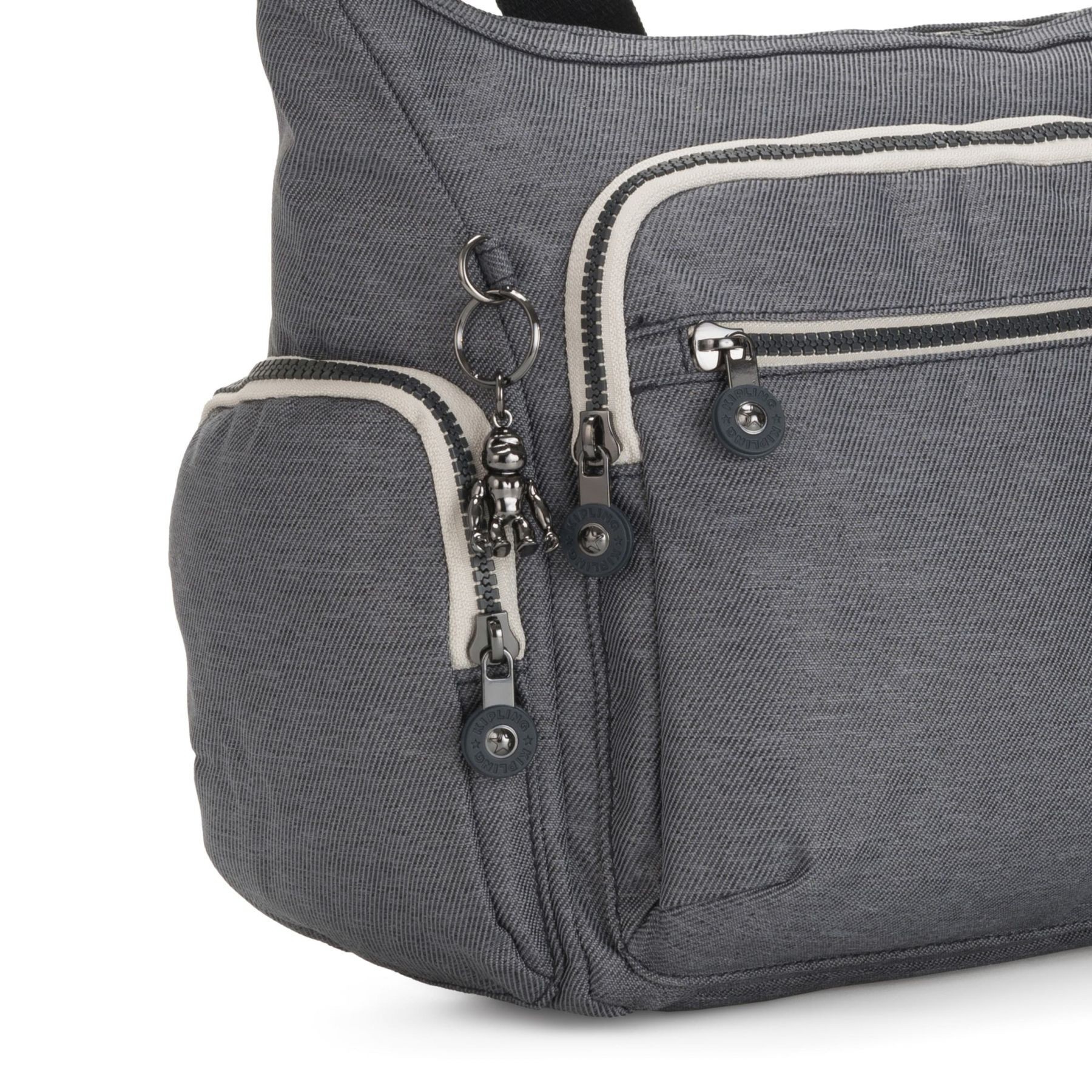Schoudertas Kipling Gabbie Charcoal