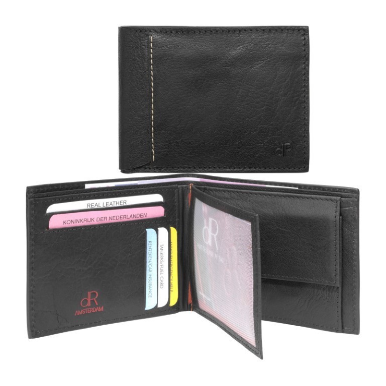 dR Amsterdam Billfold 78559 Zwart