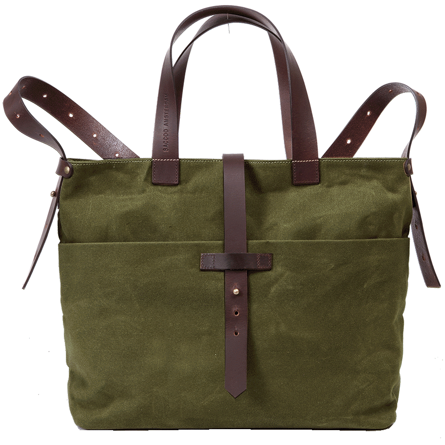 Saccoo Canvas 44402 Paris Schoudertas Green