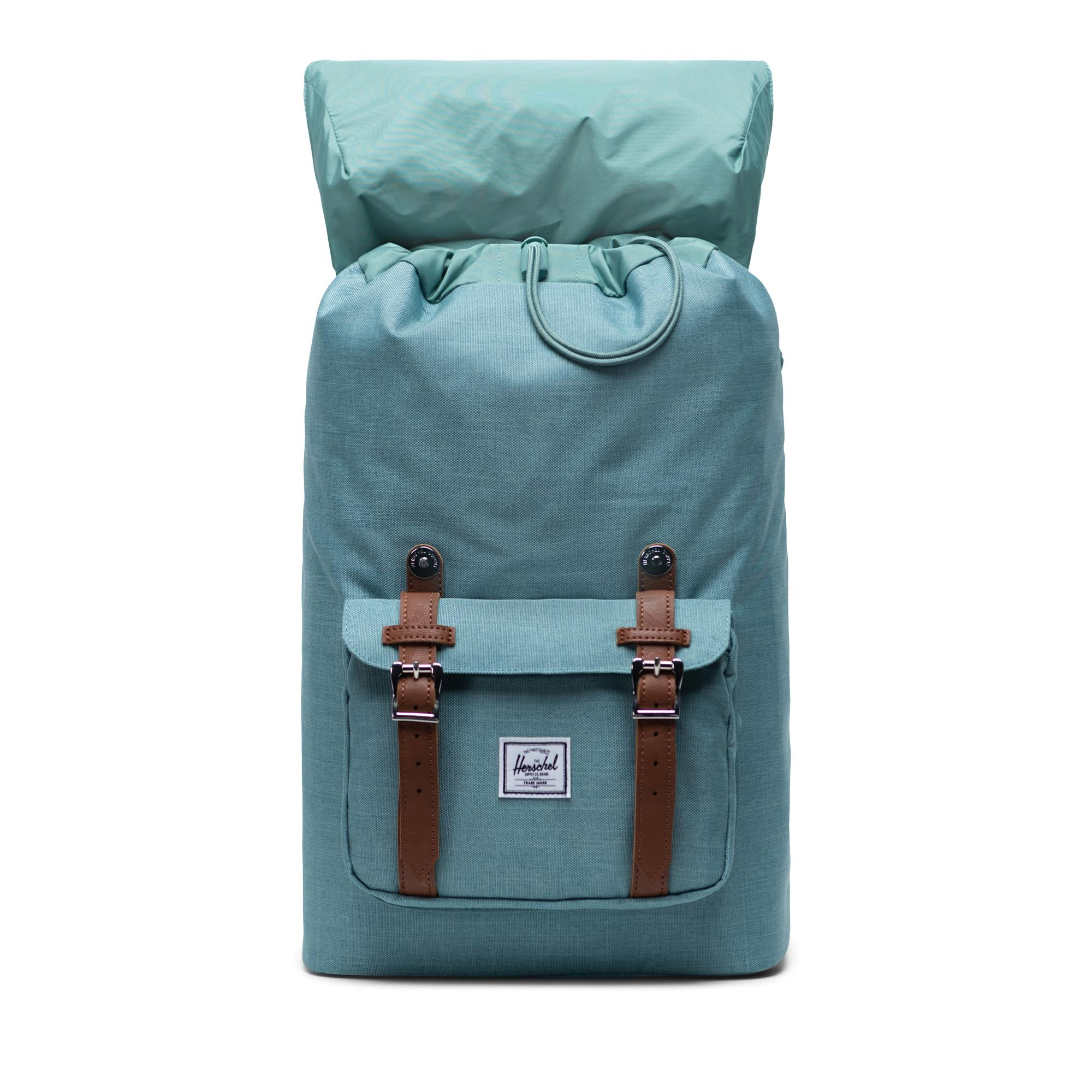 Herschel Rugtas Little America Mid Volume Oil Blue Crosshatch