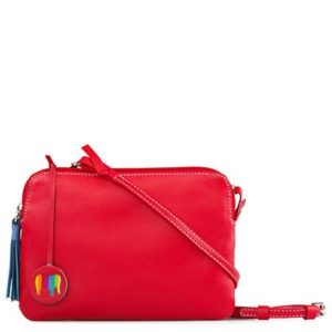 My Walit 2100 Double Zip Cross Body Red