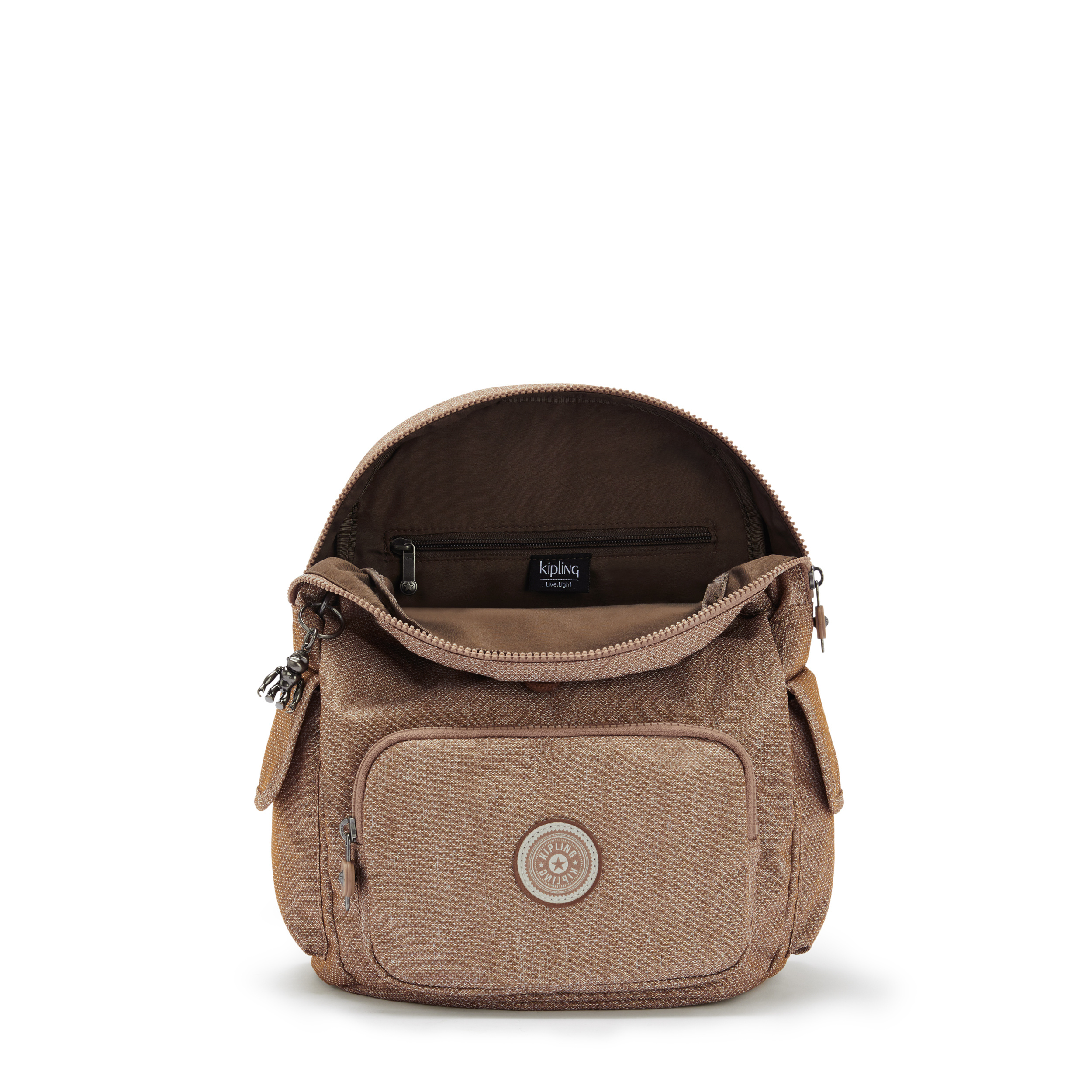 Kipling Rugtas City Pack S Dotted Dark Beige