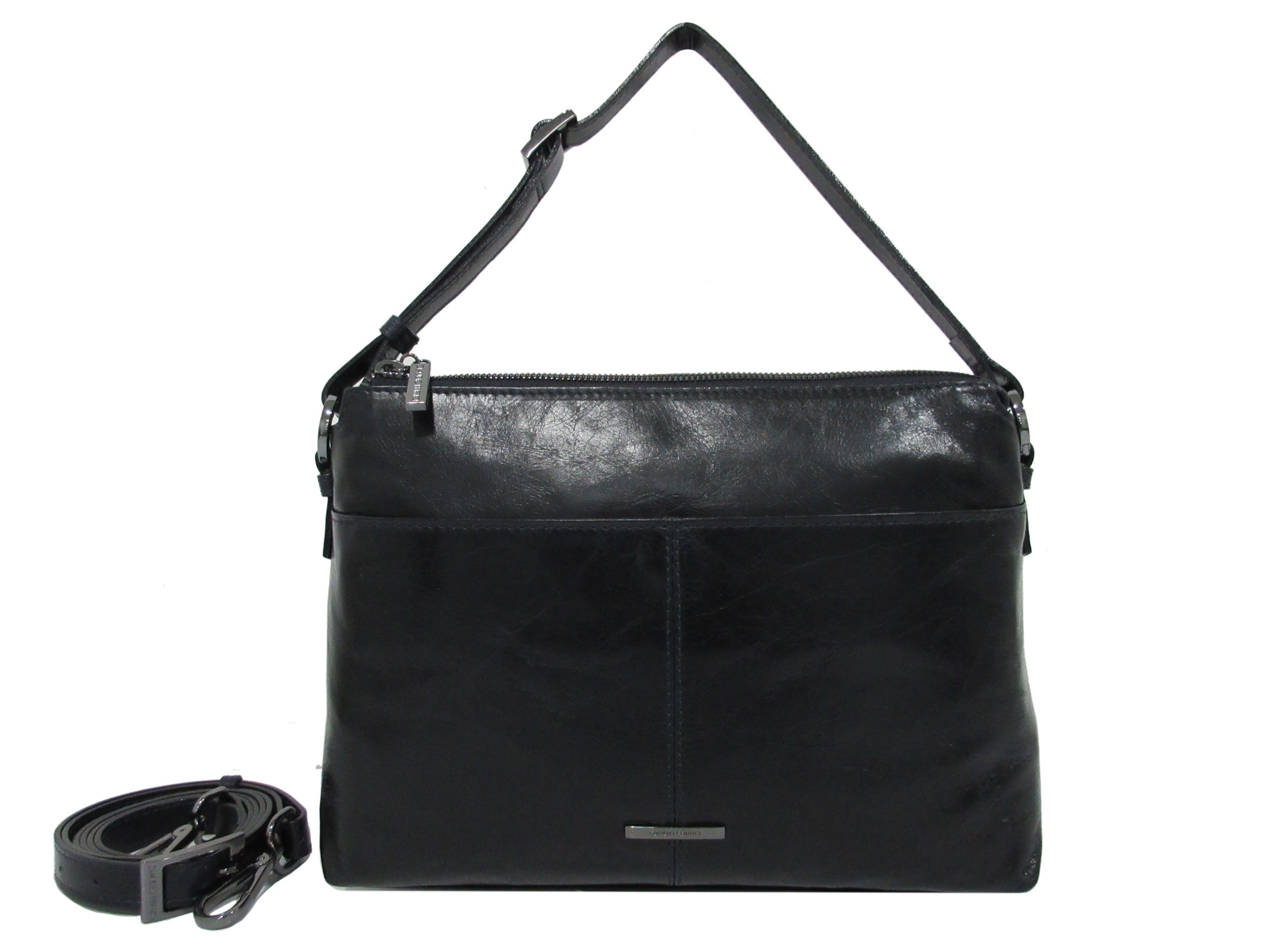 Claudio Ferrici 22044 Schoudertas Blauw Pelle Vecchia