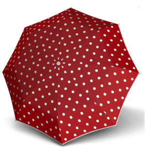 Knirps Fiber T2 Duomatic Paraplu Dot Art Rood