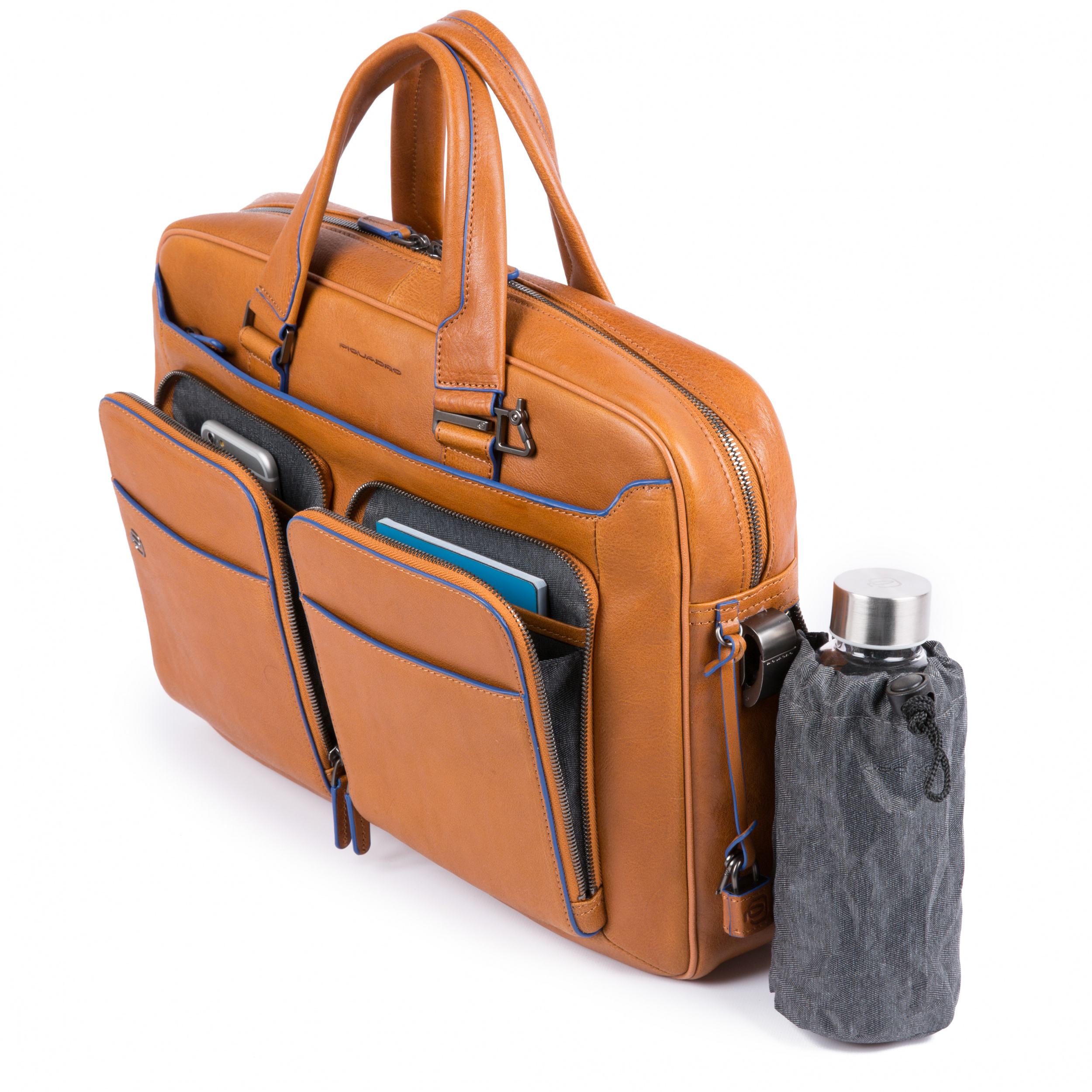 Piquadro B2S CA2849 Portfolio Computer Briefcase Cognac
