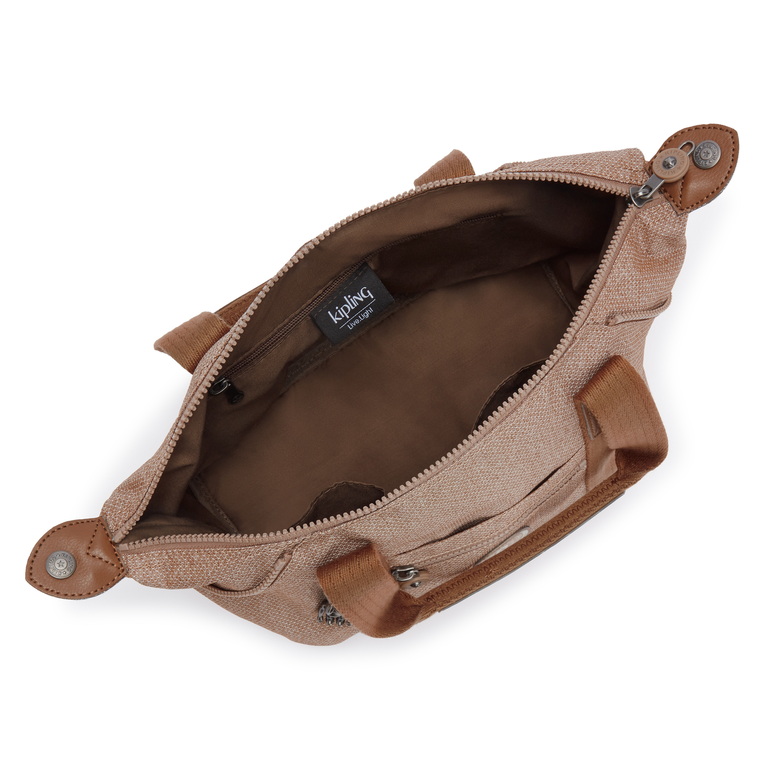 Kipling Schoudertas Art Mini Dotted Dark Beige