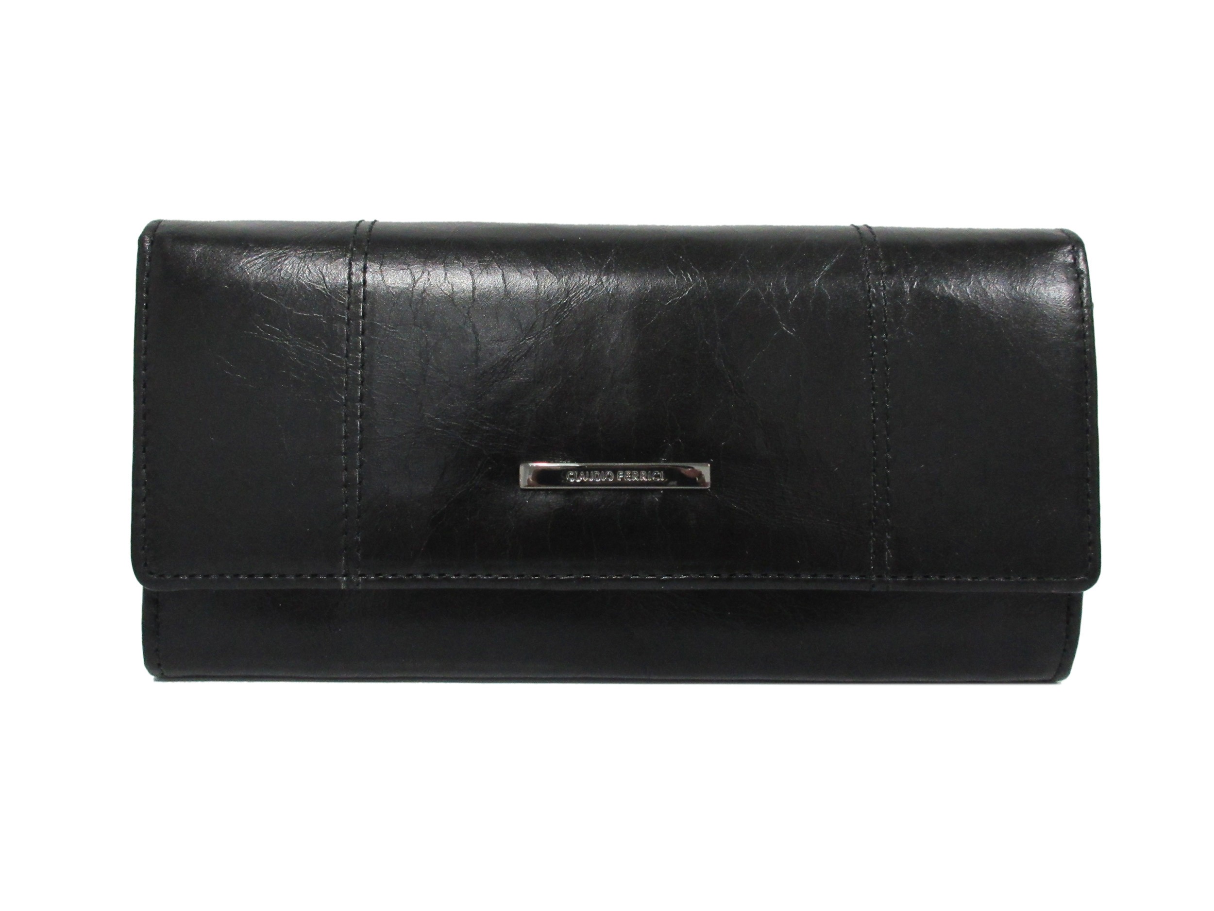 Claudio Ferrici 22047 Portemonnee Zwart Pelle Vecchia