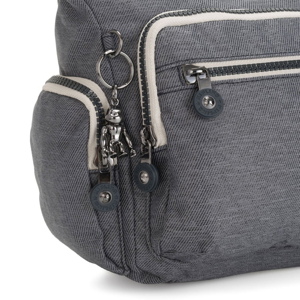 Schoudertas Kipling Gabbie S Charcoal