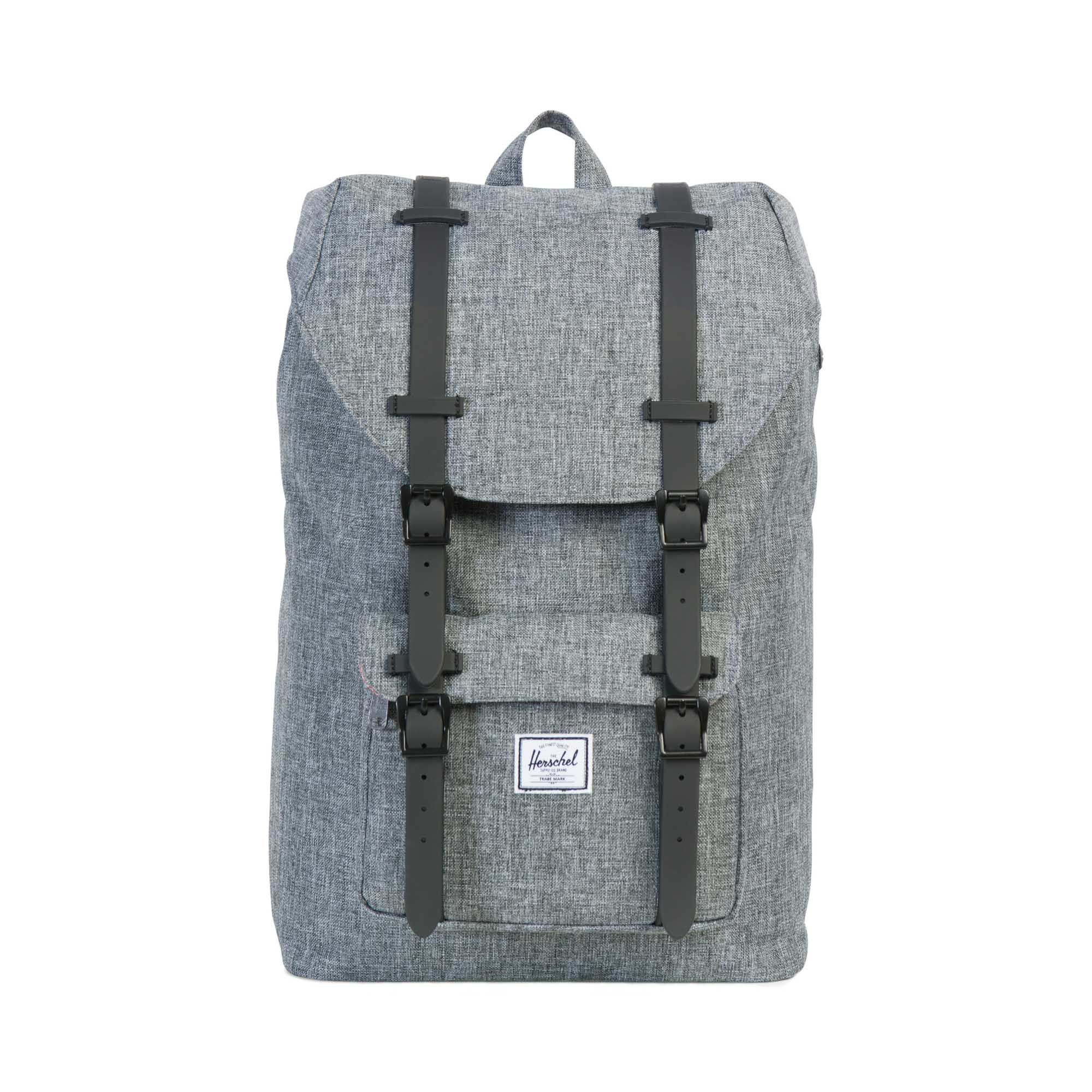 Herschel Rugtas Little America Mid Volume Raven Crosshatch Black