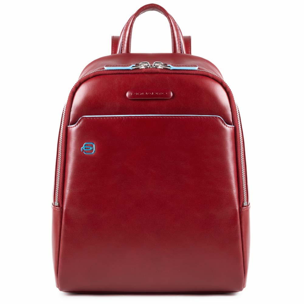 Piquadro B2 CA4233 Blue Square Small Backpack Red