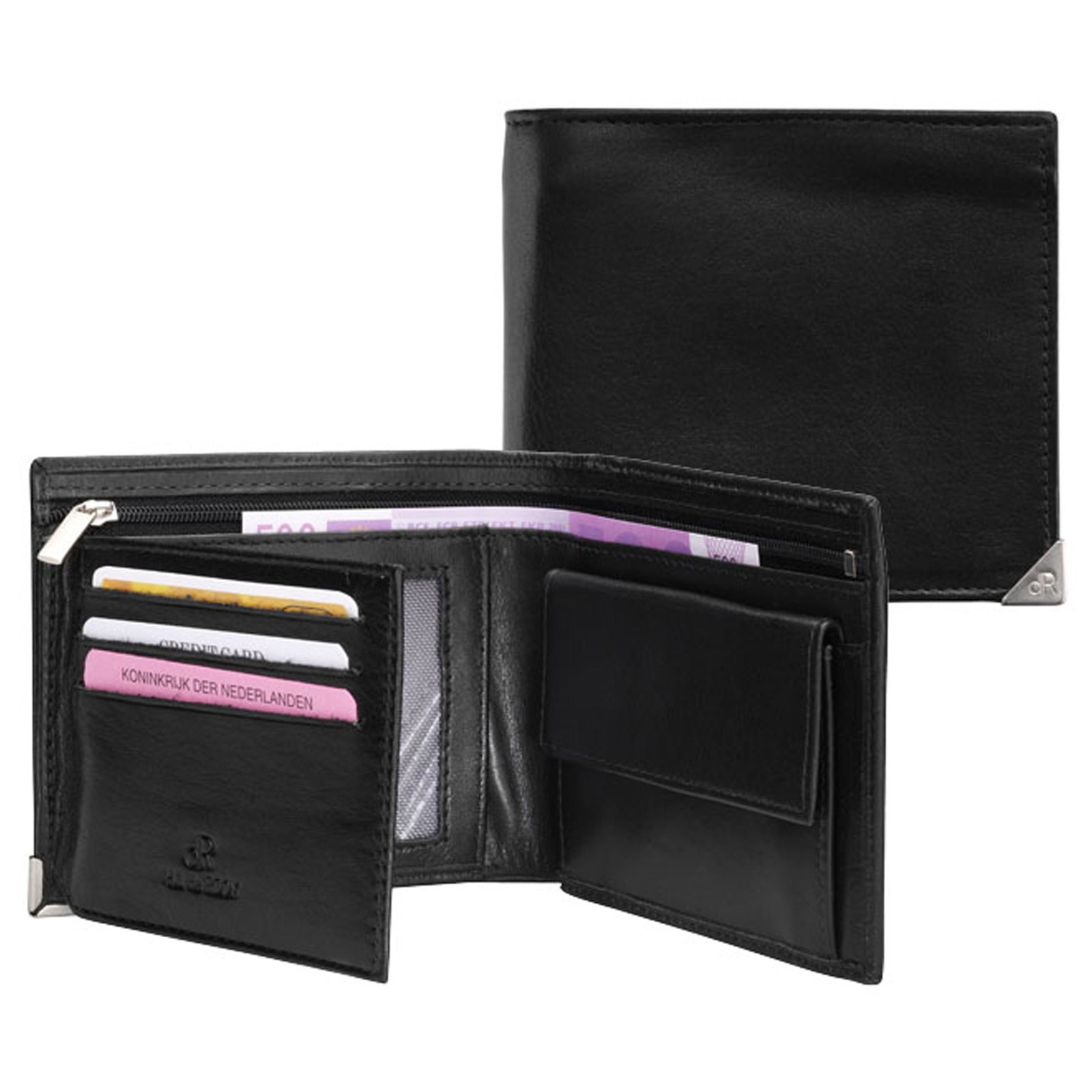 dR Amsterdam Billfold 15584 Zwart