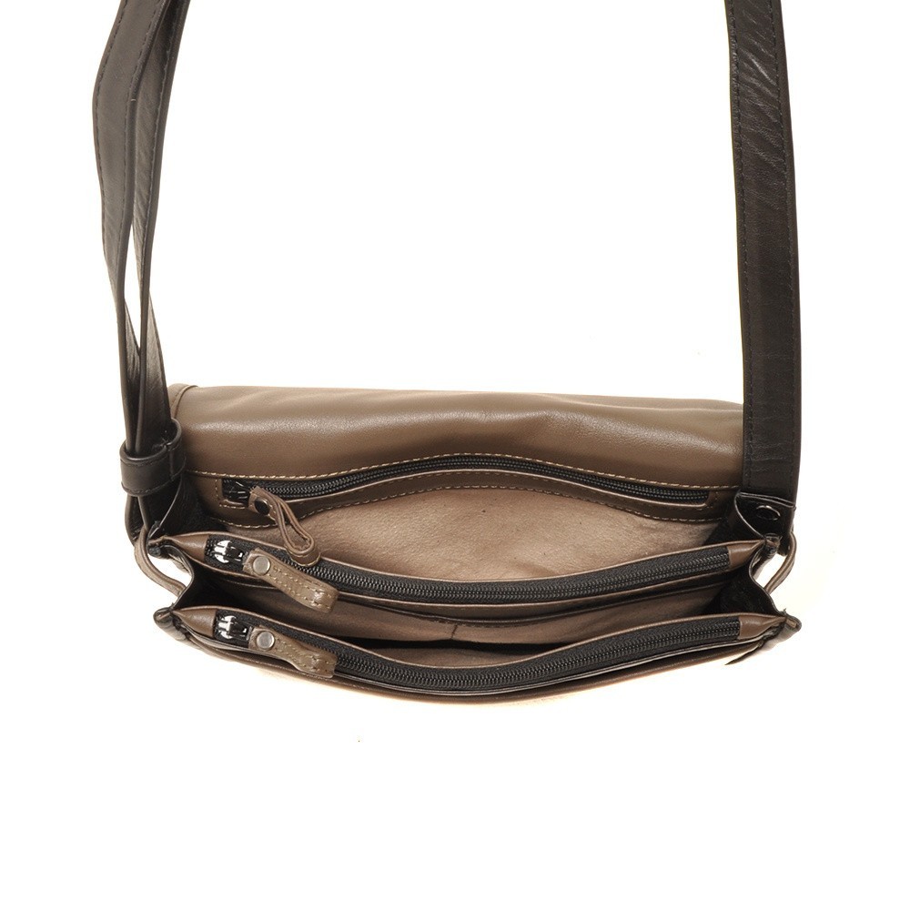 Berba Soft 005-474 Flapbag Black-Taupe