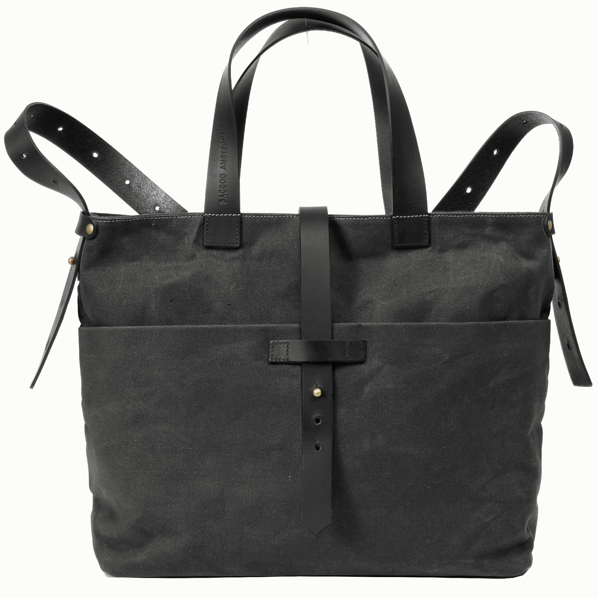 Saccoo Canvas 44402 Paris Schoudertas Black