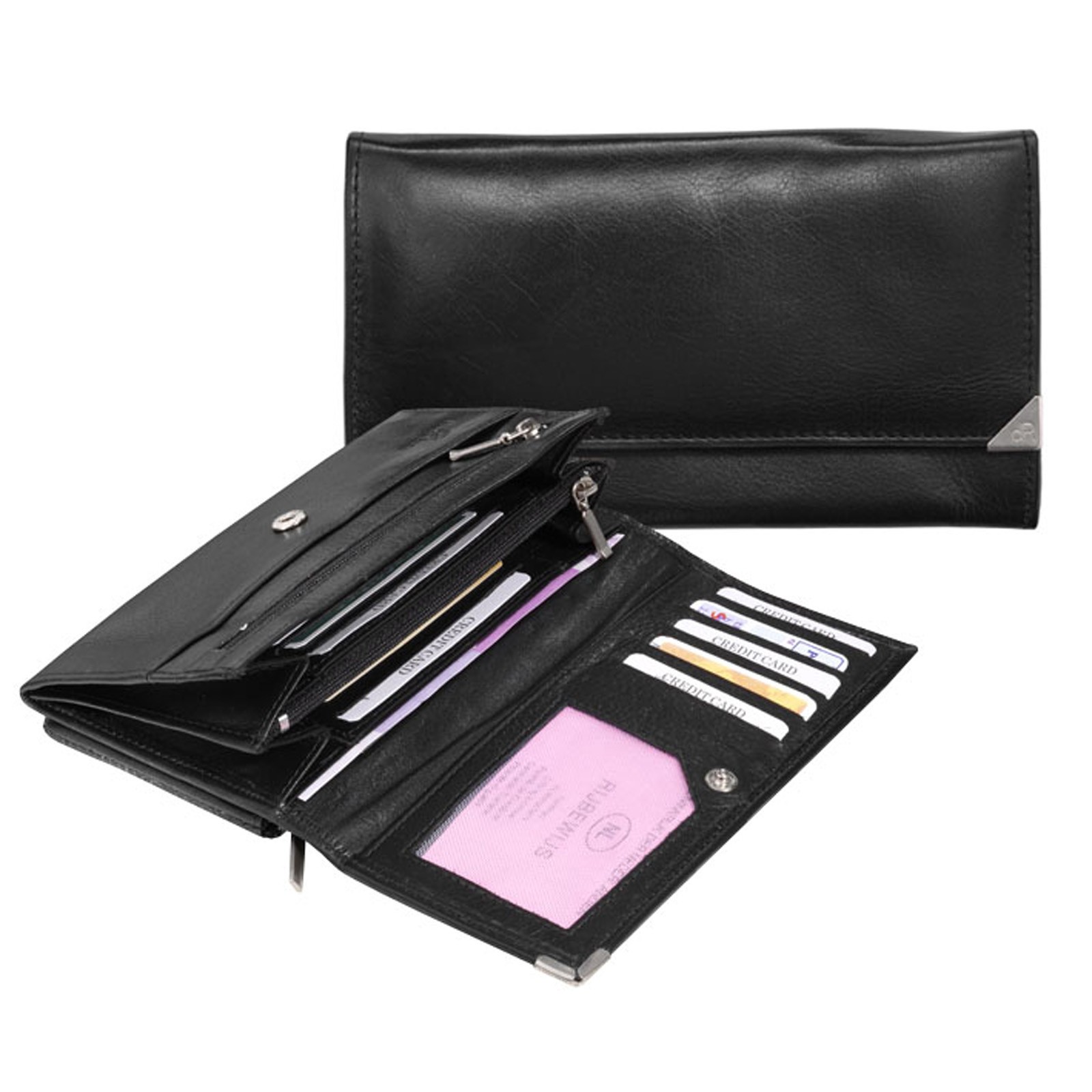 dR Amsterdam Damesportemonnee 15100 Zwart