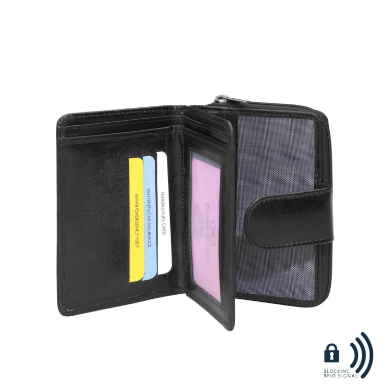 dR Amsterdam Damesportemonnee 48123 Zwart