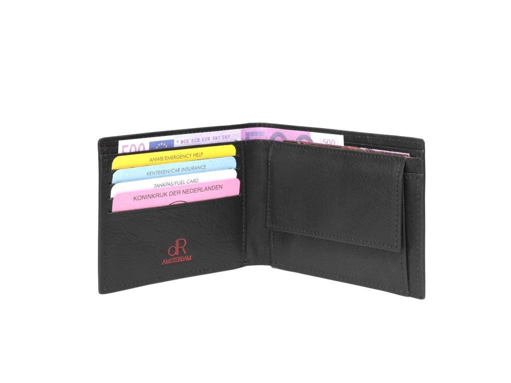 dR Amsterdam Billfold 78581 Zwart