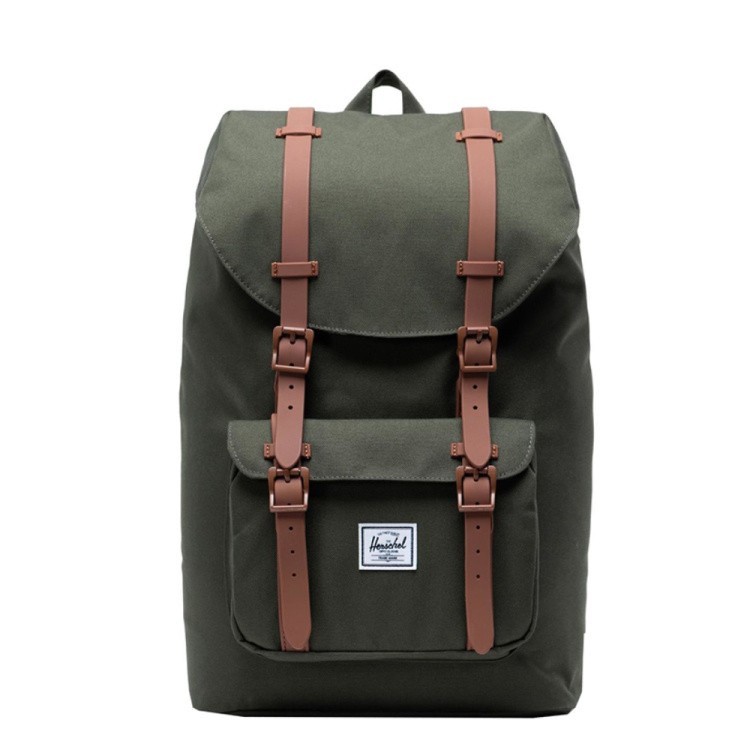 Rugtas Herschel Little America Mid Volume Dark Olive/Saddle Brown