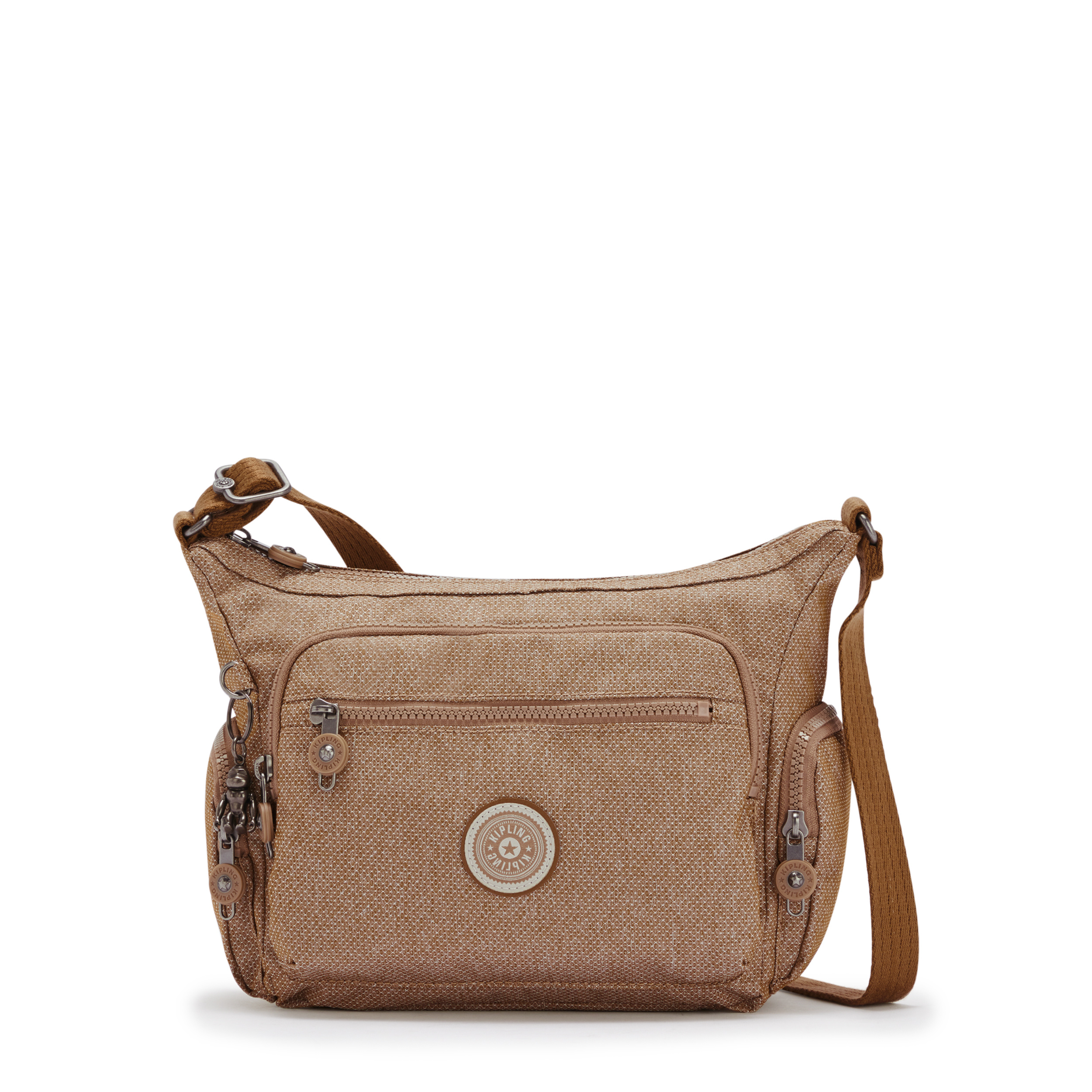 Kipling Schoudertas Gabbie S Dotted Dark Beige