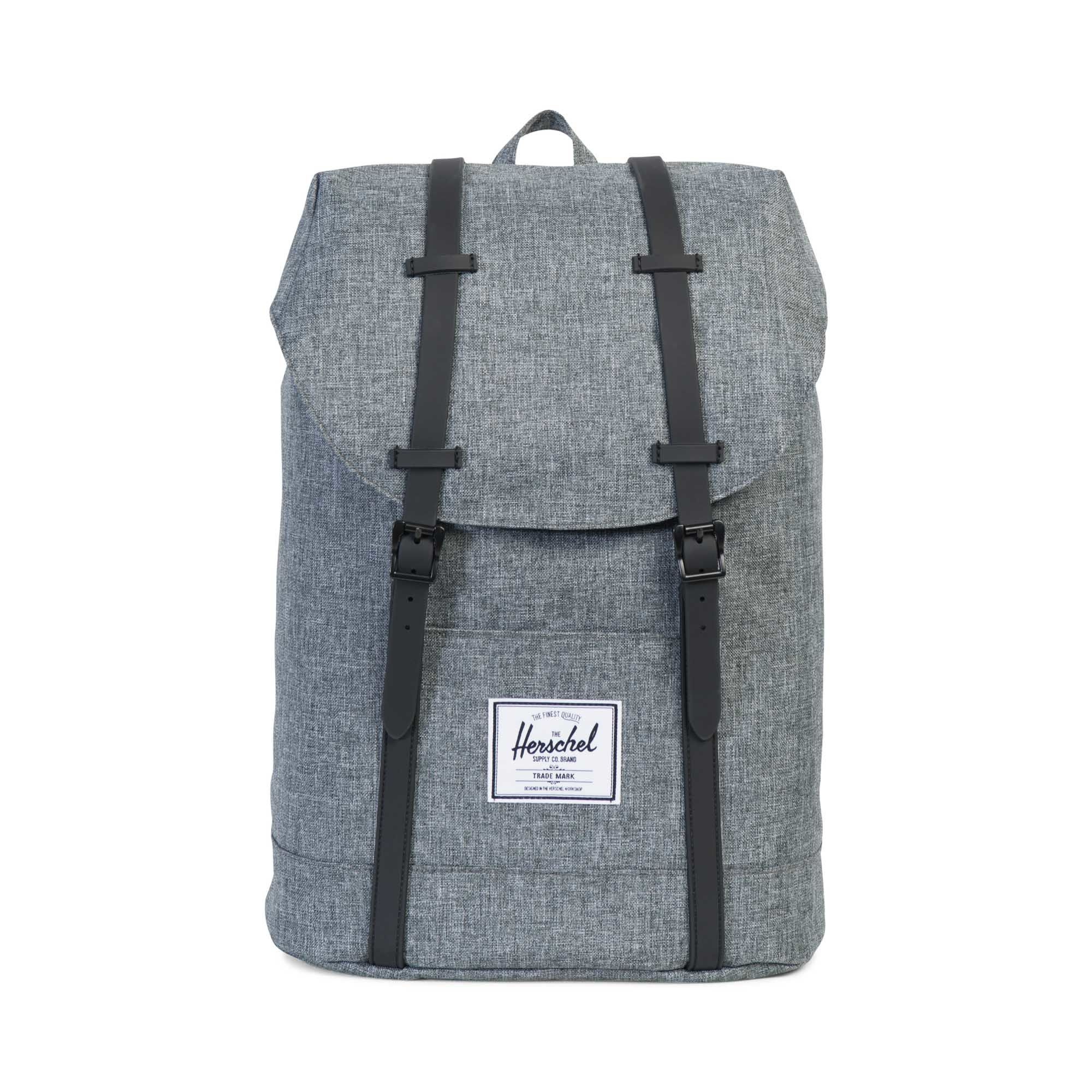 Herschel Rugtas Retreat Raven Crosshatch Black
