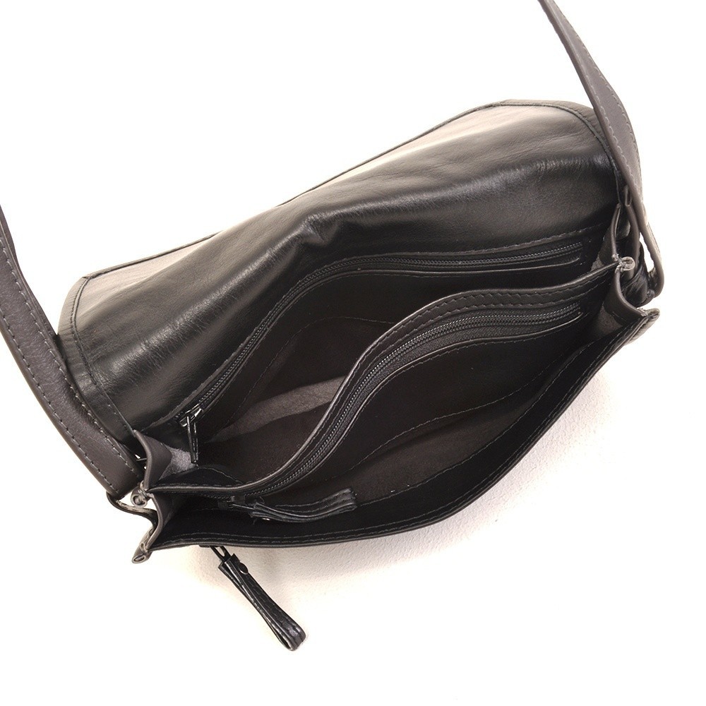 Berba Soft 005-562 Flap Bag Small Grey-Black