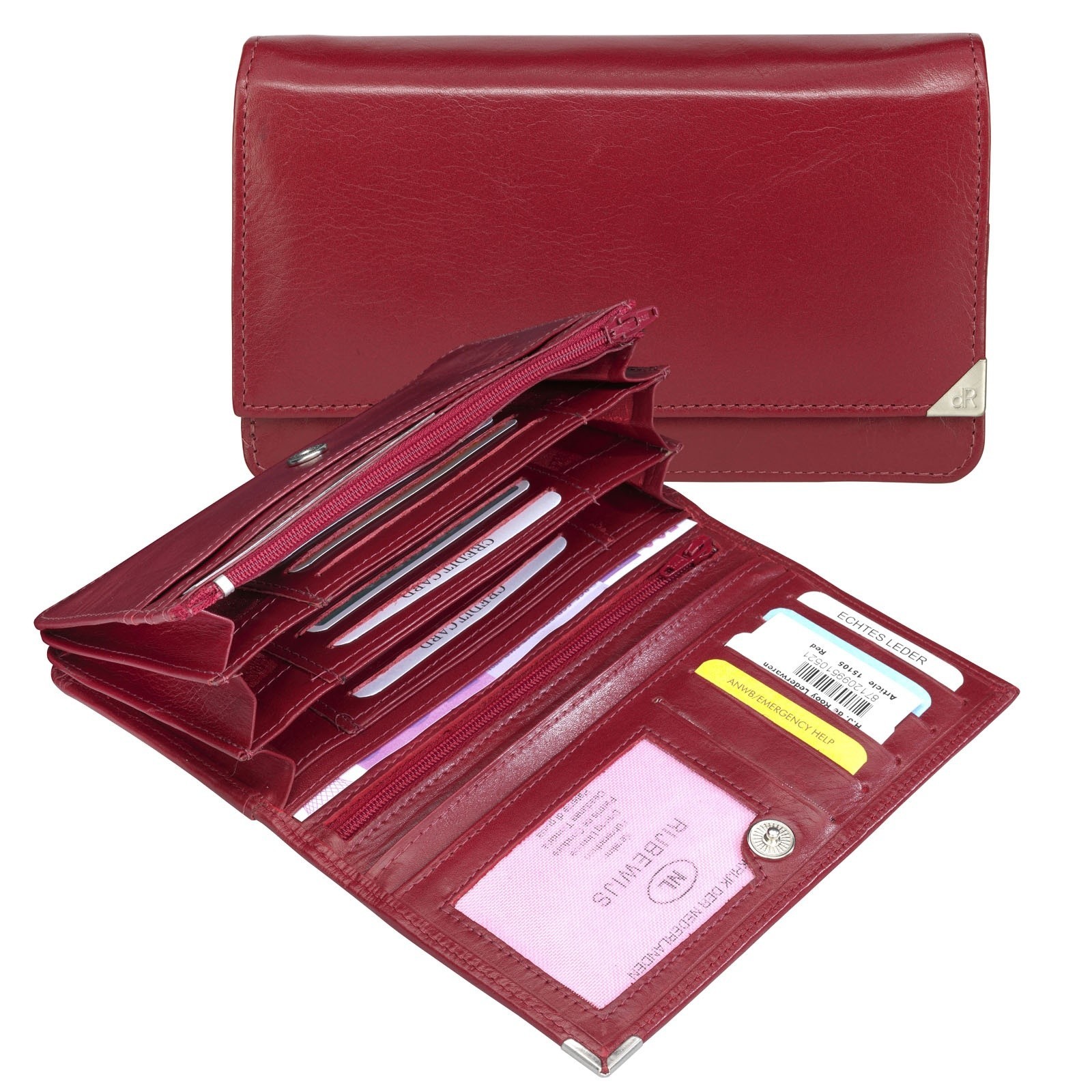 dR Amsterdam Damesportemonnee 15105 Rood