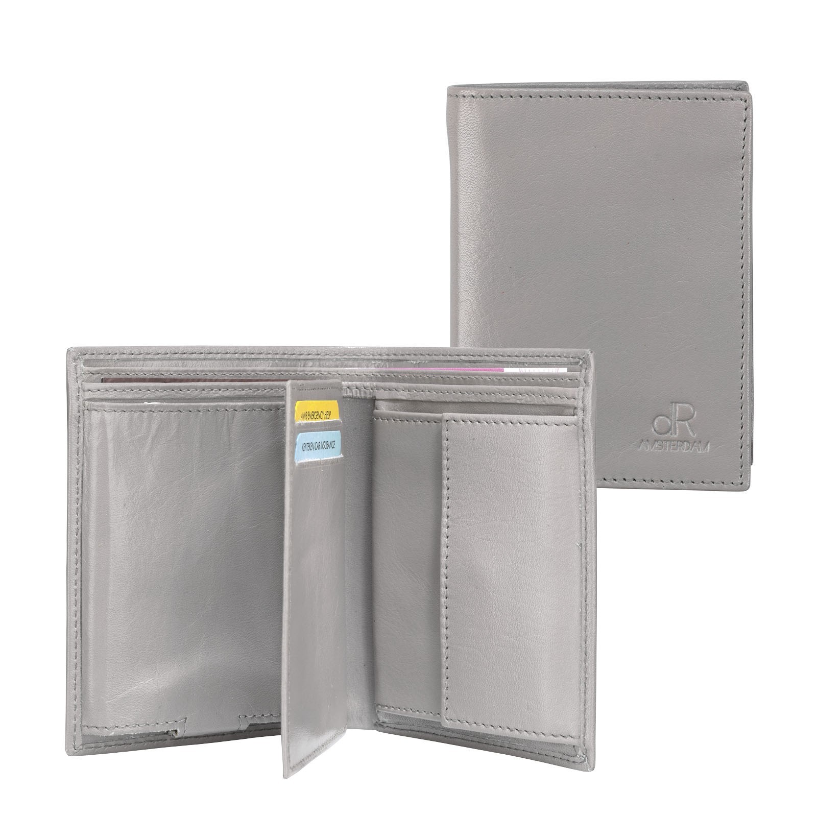 dR Amsterdam Wallet CC Comp. 48513 Elephant Skin Grey