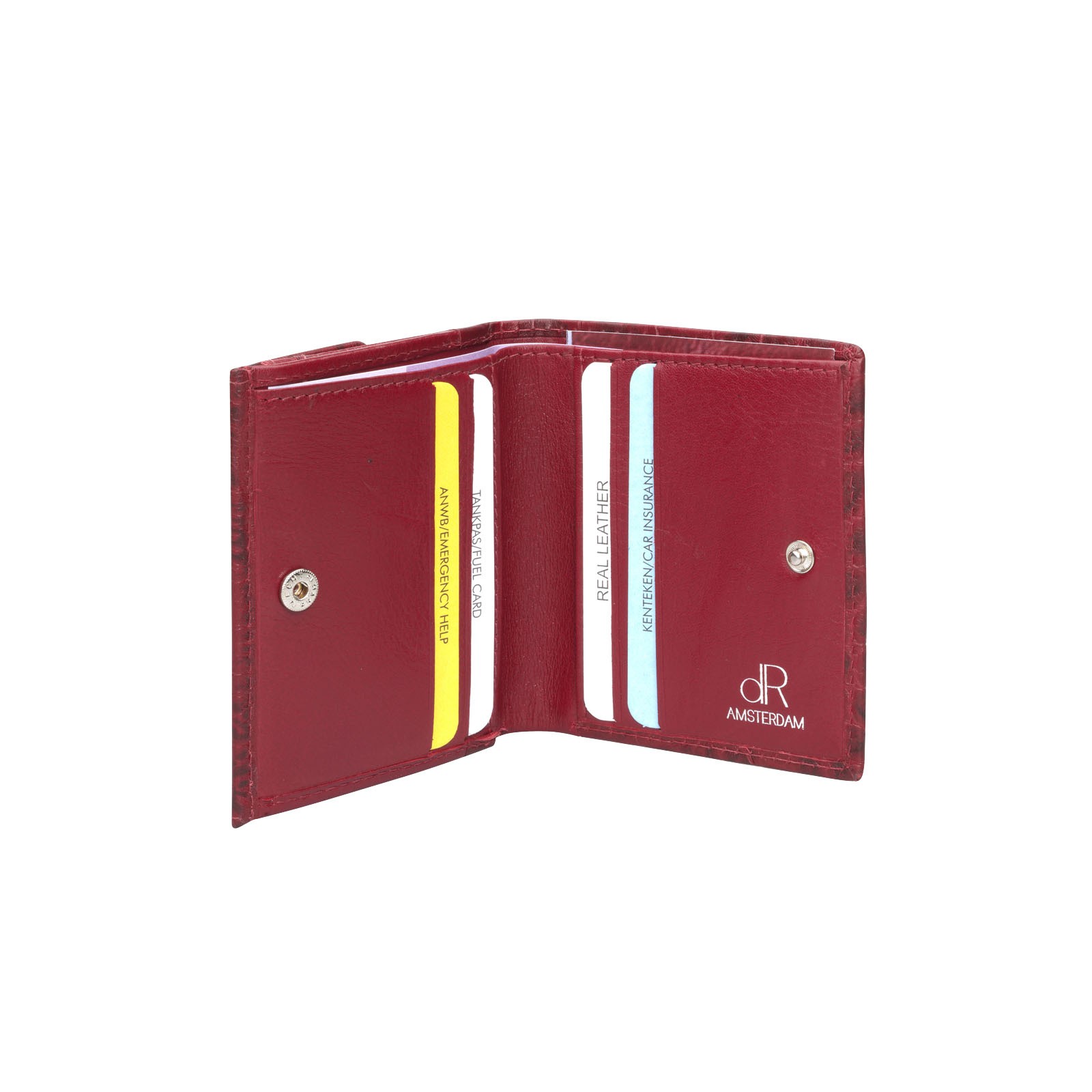 dR Amsterdam Portemonnee 24535 Crocoprint Rood