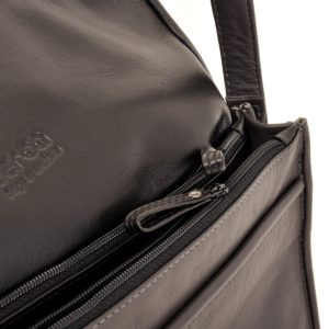 Berba Soft 005-575 Flap Bag Large Grey-Black