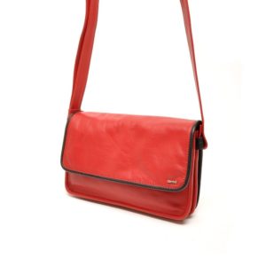 Berba Soft 005-562 Flap Bag Small Red-Black