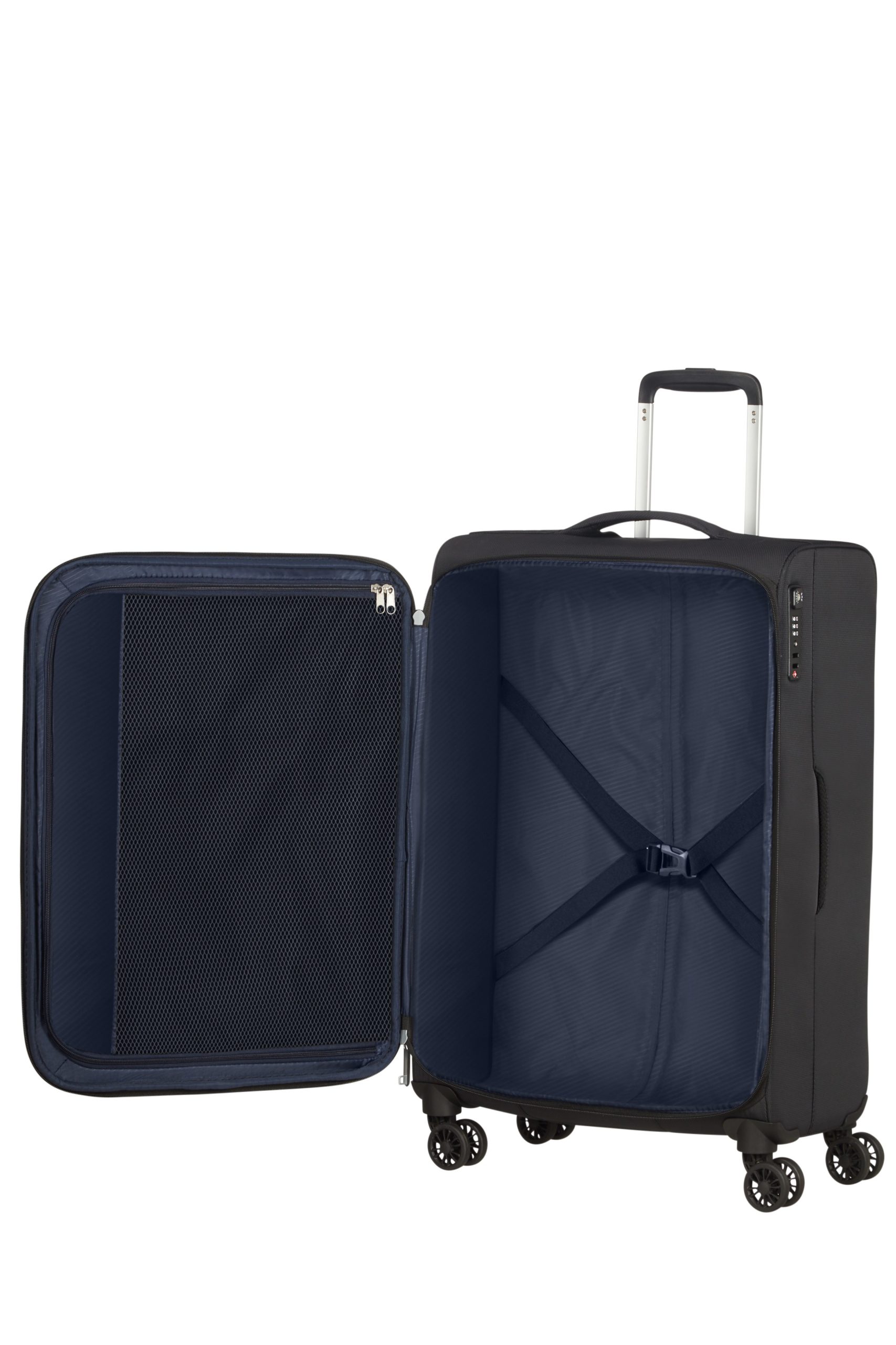 American Tourister Lite Ray Spinner 69/25 TSA Jet Black