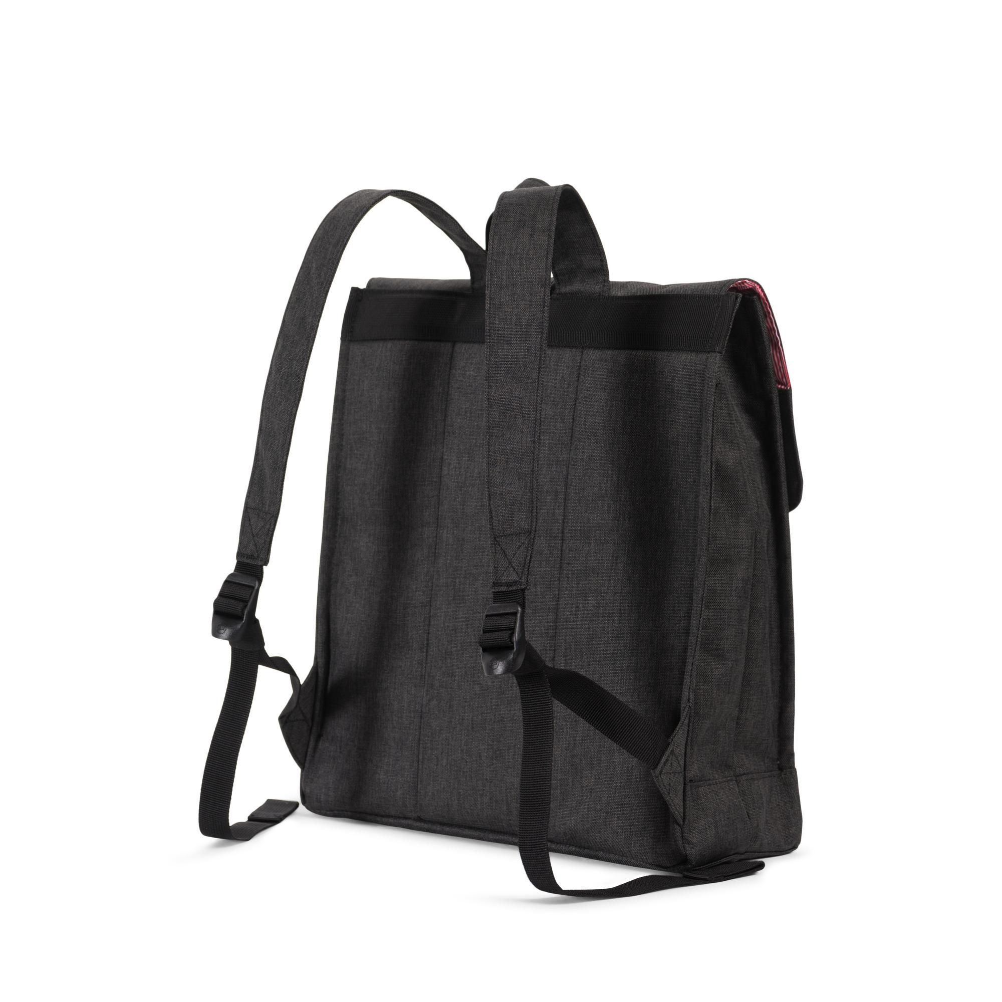 Herschel Rugtas City M  Black Crosshatch Black