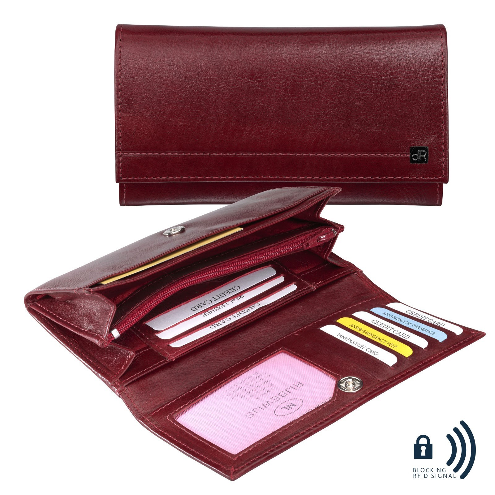 dR Amsterdam Damesportemonnee 118159 Rood