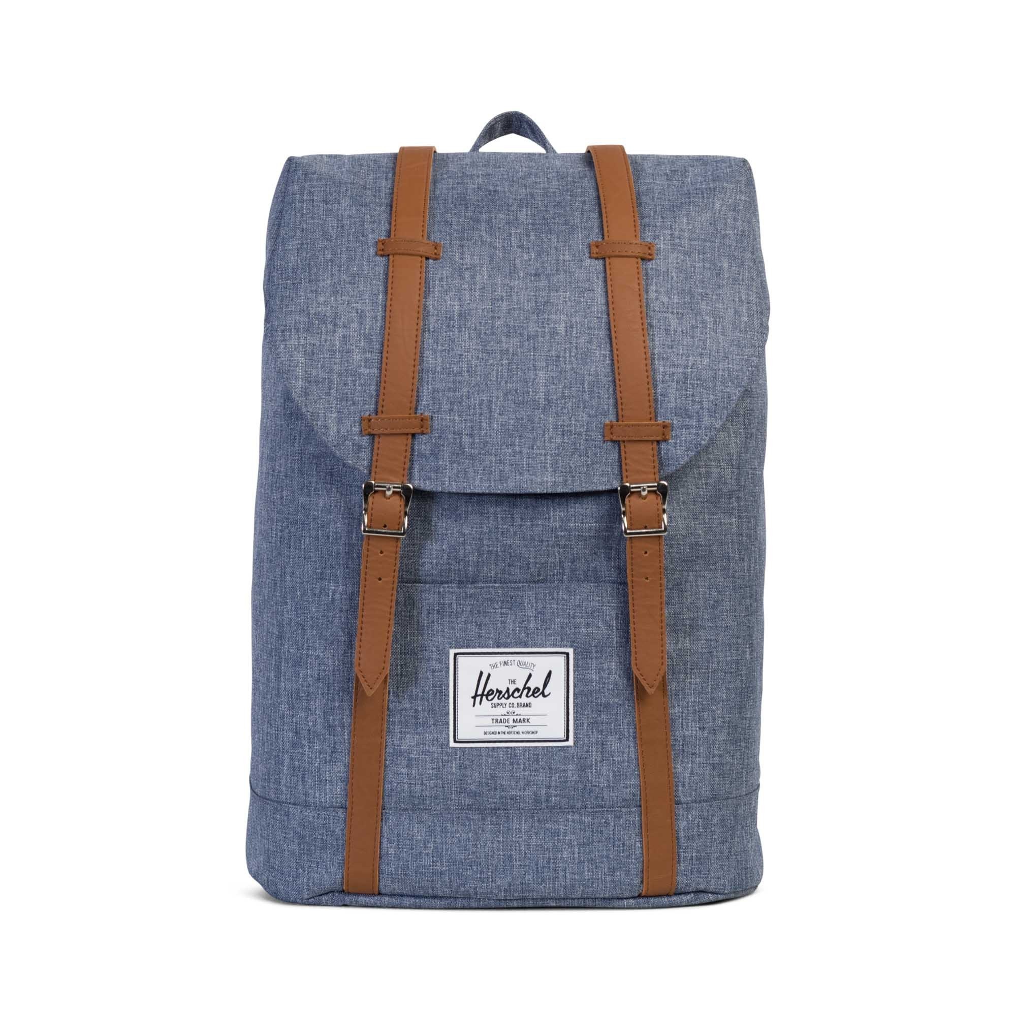 Herschel Retreat Dark Chambray Crosshatch