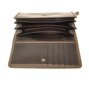 Berba Soft 001-203 Ladies Wallet Black-Taupe