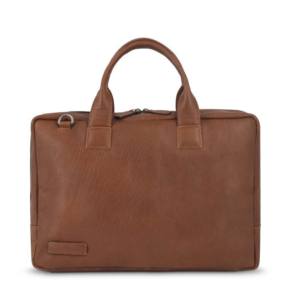 Plevier 350 Business Laptoptas Cognac Basalt