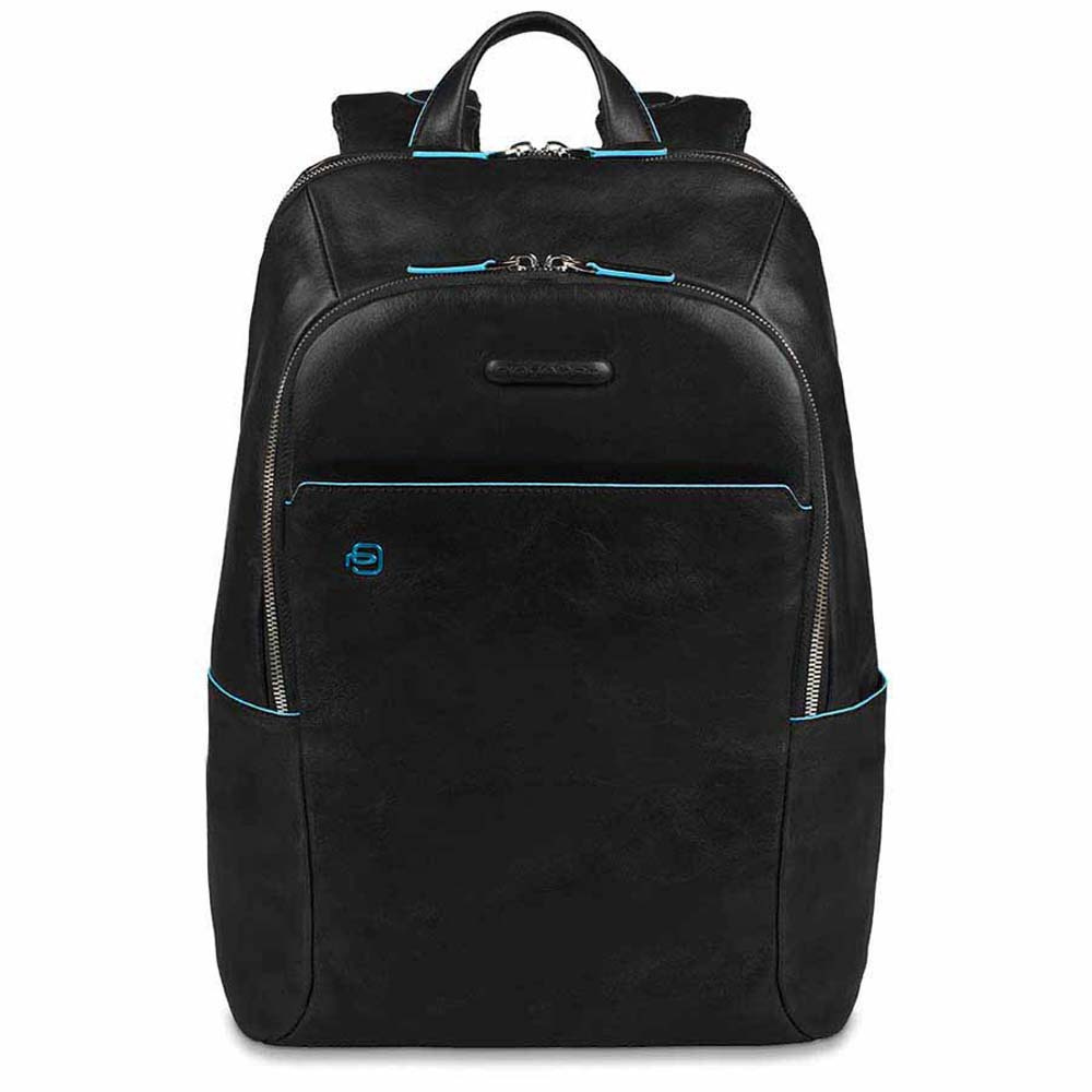 Piquadro B2 CA3214 Blue Square Computer Backpack Black