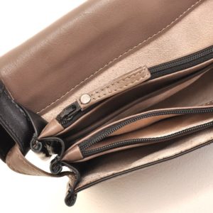 Berba Soft 005-576 Flap Bag Large Black-Taupe