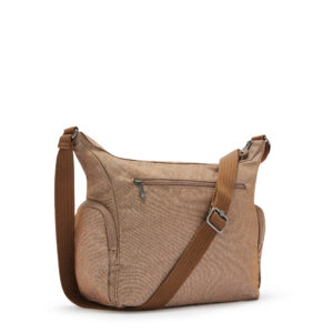 Kipling Schoudertas Gabbie Dotted Dark Beige