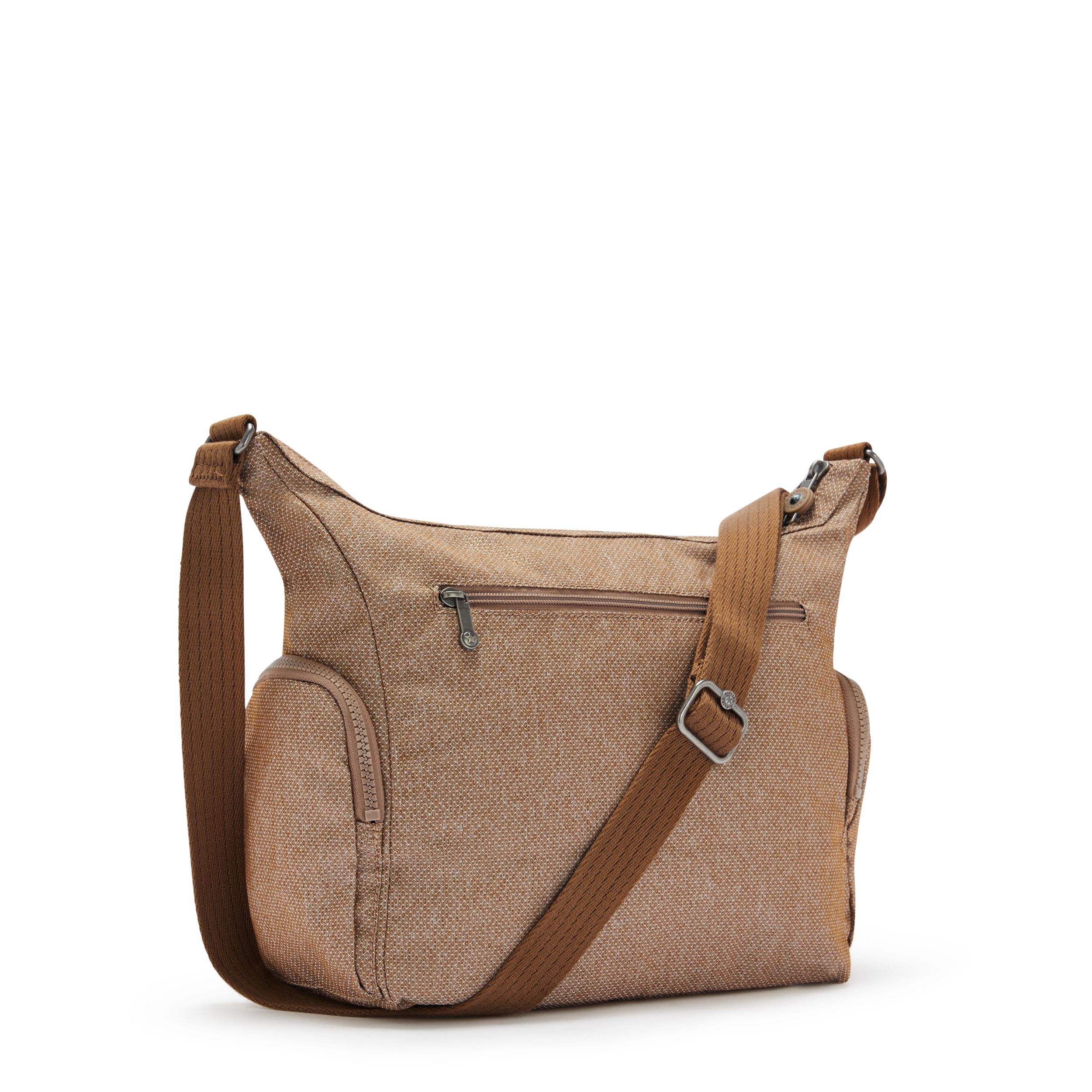 Kipling Schoudertas Gabbie Dotted Dark Beige