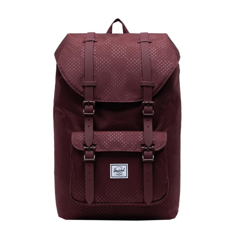 Rugtas Herschel Little America Mid Volume Plum Dot Check