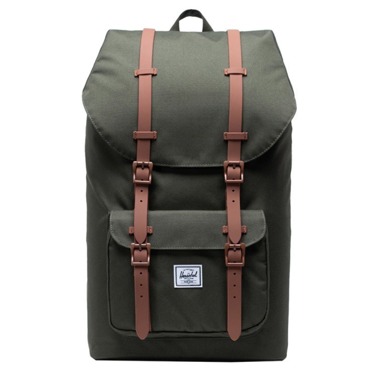 Rugtas Herschel Little America Dark Olive/Saddie Brown