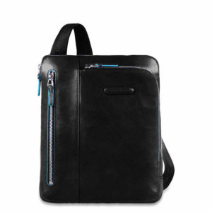 Piquadro B2 CA1816 Blue Square iPad Crossbody Bag Black