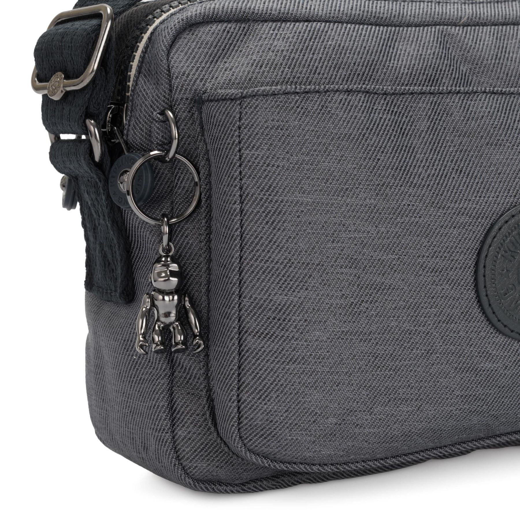 Schoudertas Kipling Abanu M Charcoal