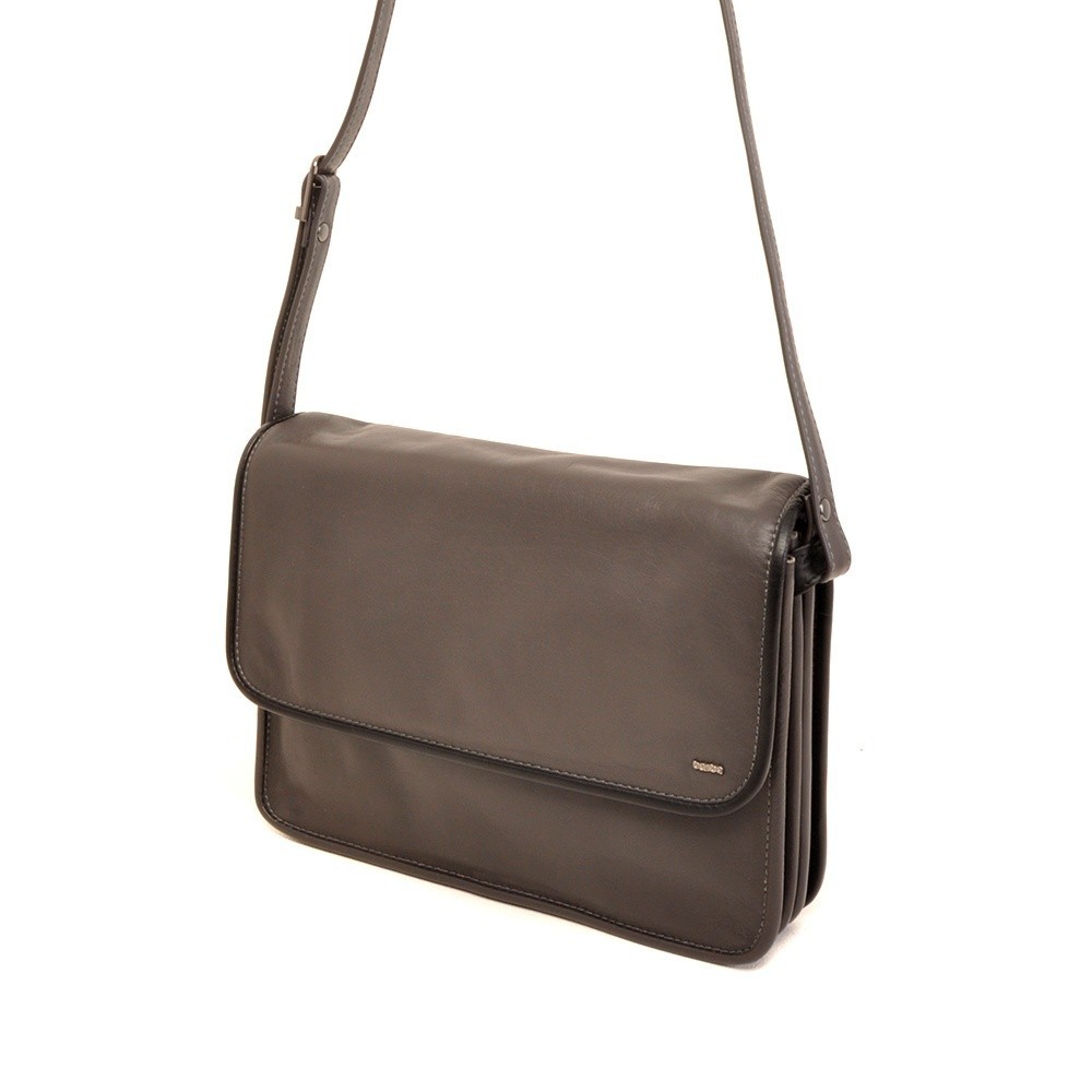 Berba Soft 005-576 Flap Bag Large Grey-Black